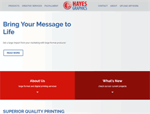 Tablet Screenshot of hayes-graphics.com